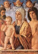 BELLINI, Giovanni Madonna with Child and Sts. Peter and Sebastian fgf oil painting